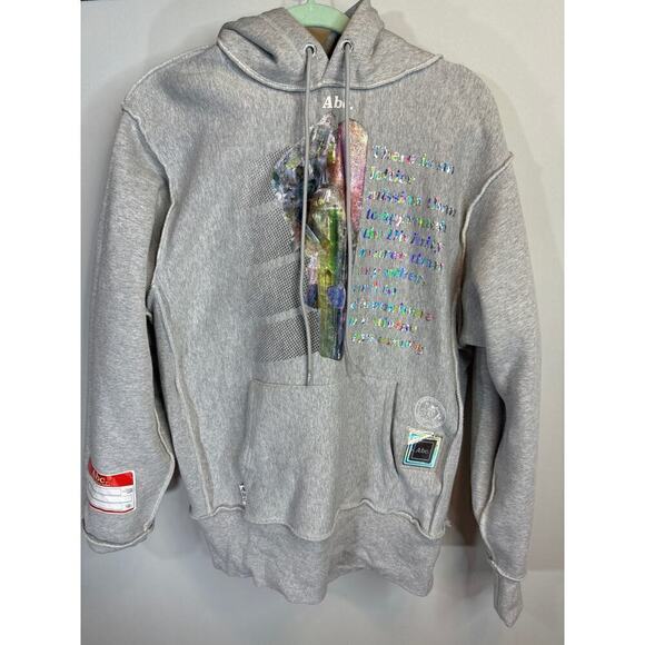 Advisory Board Crystals‎ Planet Saving 2 Gray Cotton Pullover Hoodie Large RARE! - Picture 1 of 14